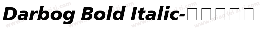 Darbog Bold Italic字体转换